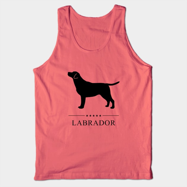 Labrador Retriever Black Silhouette Tank Top by millersye